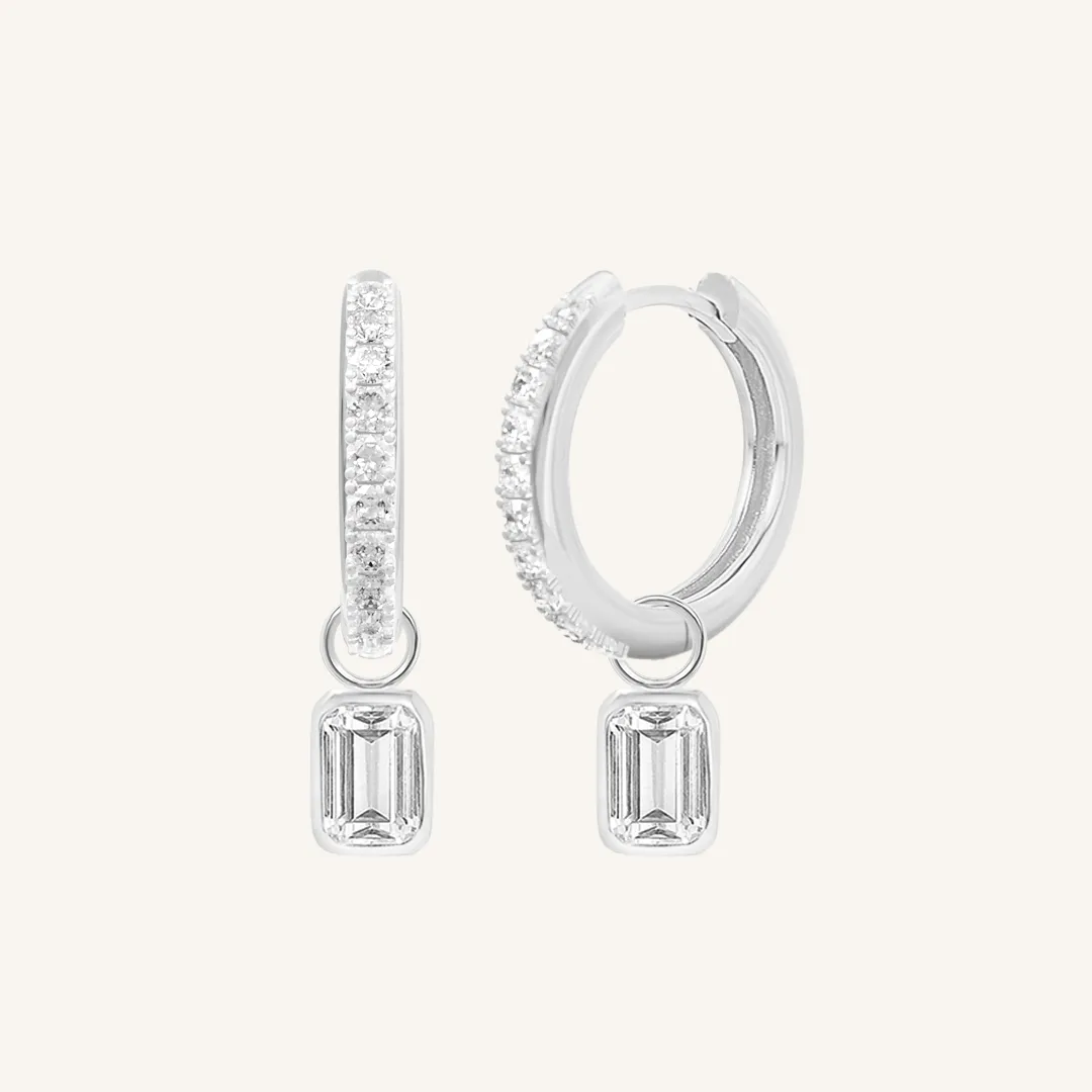Radiant Crystal Hoops