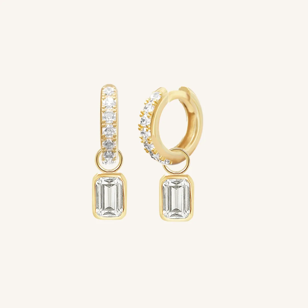 Radiant Crystal Hoops