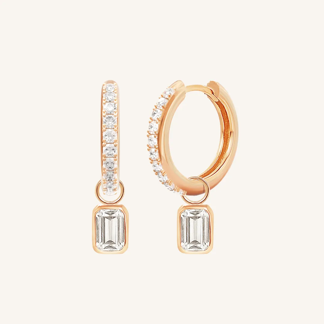 Radiant Crystal Hoops