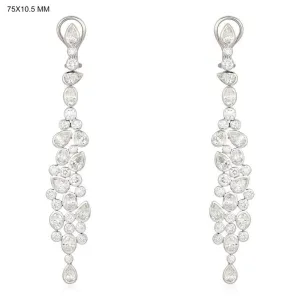 Radiant Diamond Halo Circle Earrings
