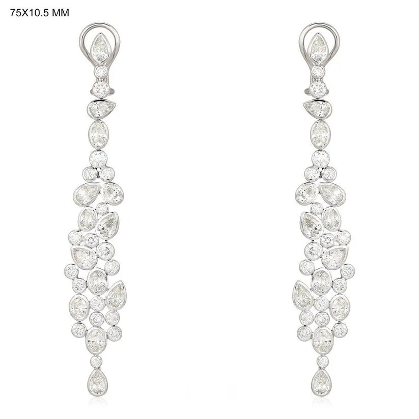 Radiant Diamond Halo Circle Earrings
