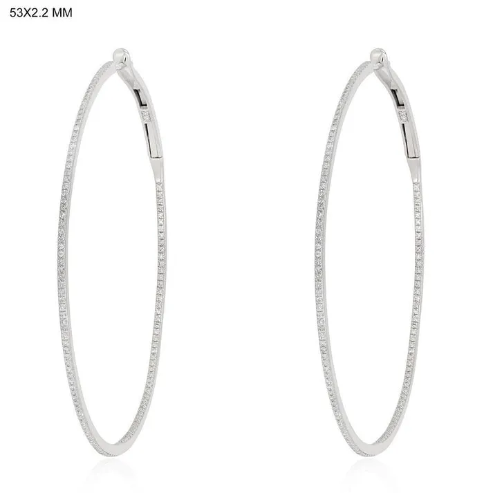 Radiant Diamond Luxe Hoops Earrings