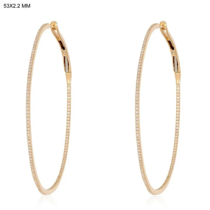 Radiant Diamond Luxe Hoops Earrings