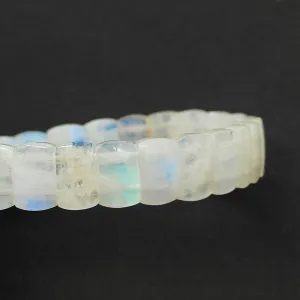 Rainbow Moonstone Flat Rectangle Bracelet