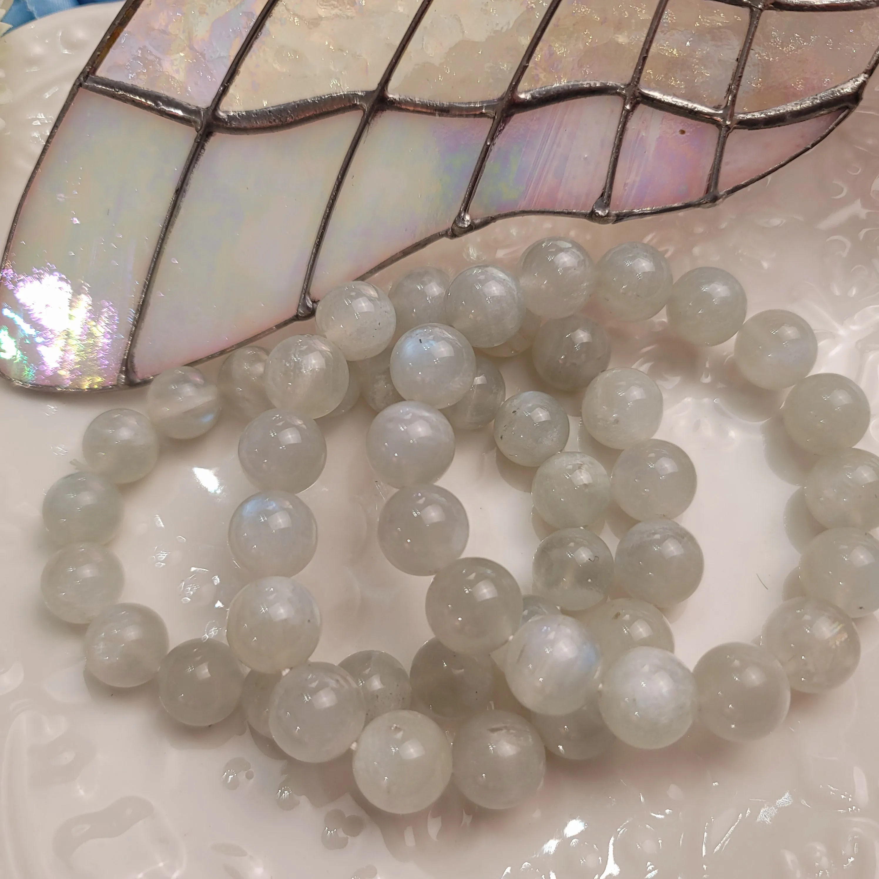 Sliver Moonstone Bracelet (AAA Grade) for Creation, Divine Feminine, & Manifestation