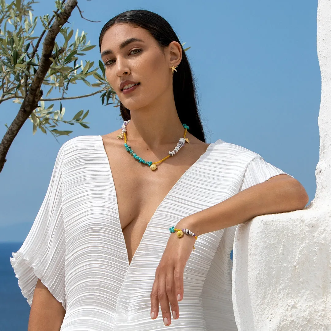 Summer Story II - necklace - silver 925 - gold plated
