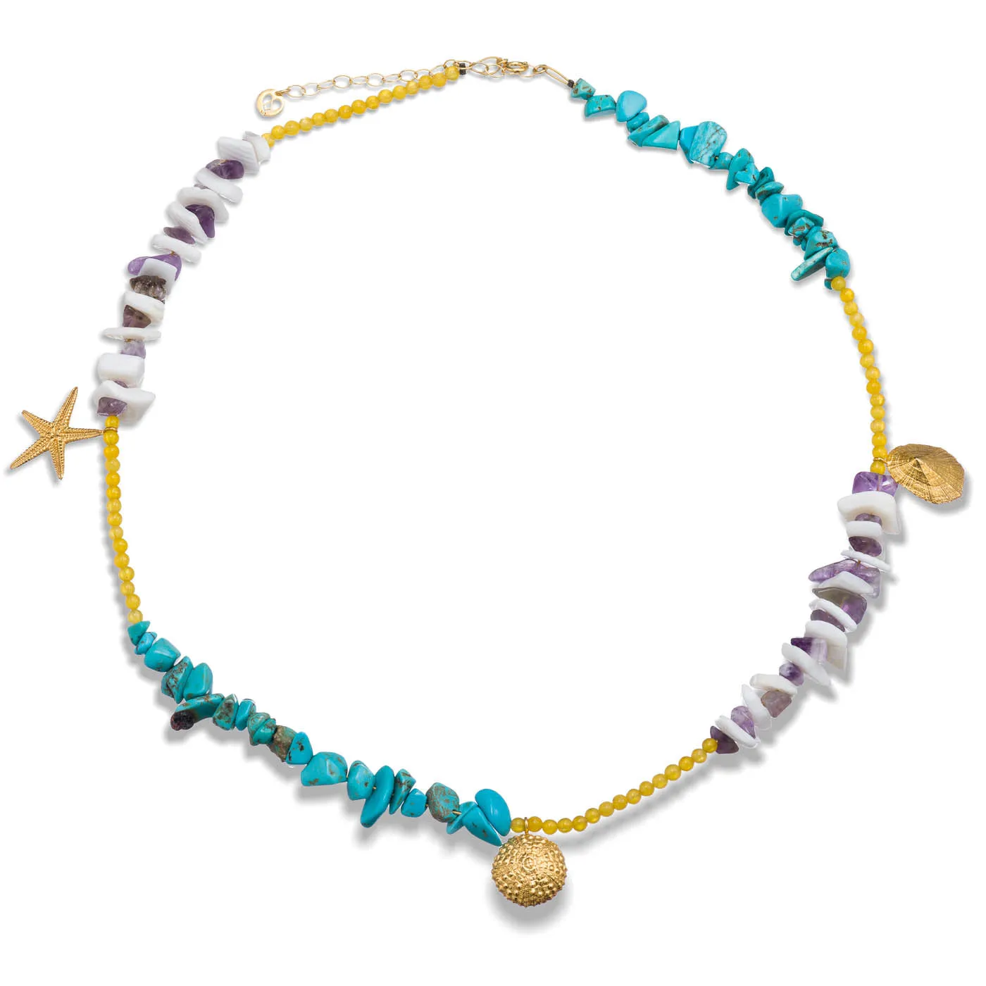 Summer Story II - necklace - silver 925 - gold plated