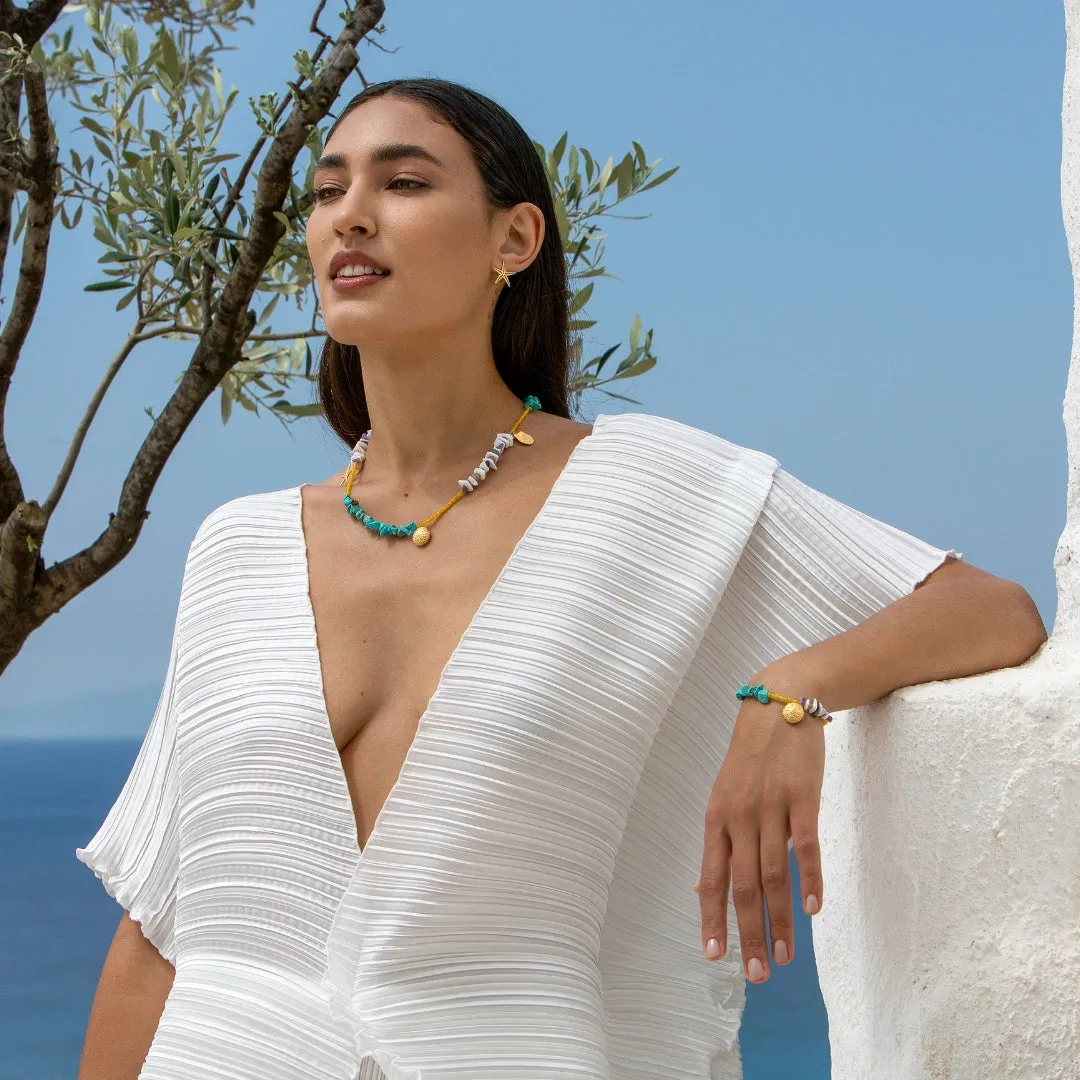 Summer Story II - necklace - silver 925 - gold plated