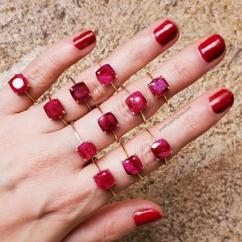 The Asher - Natural Ruby