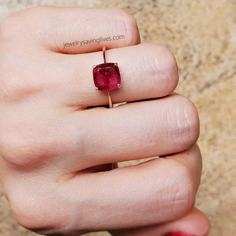 The Asher - Natural Ruby