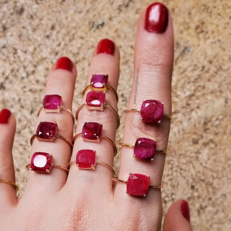 The Asher - Natural Ruby