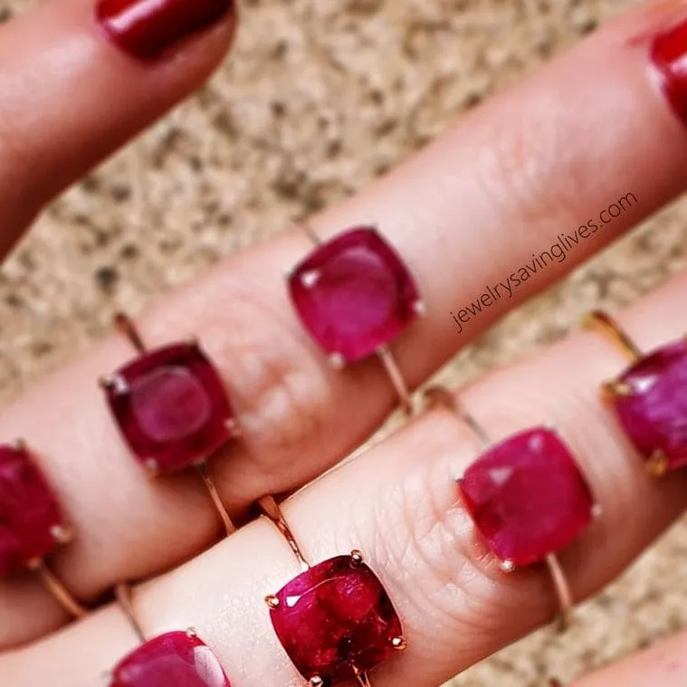 The Asher - Natural Ruby