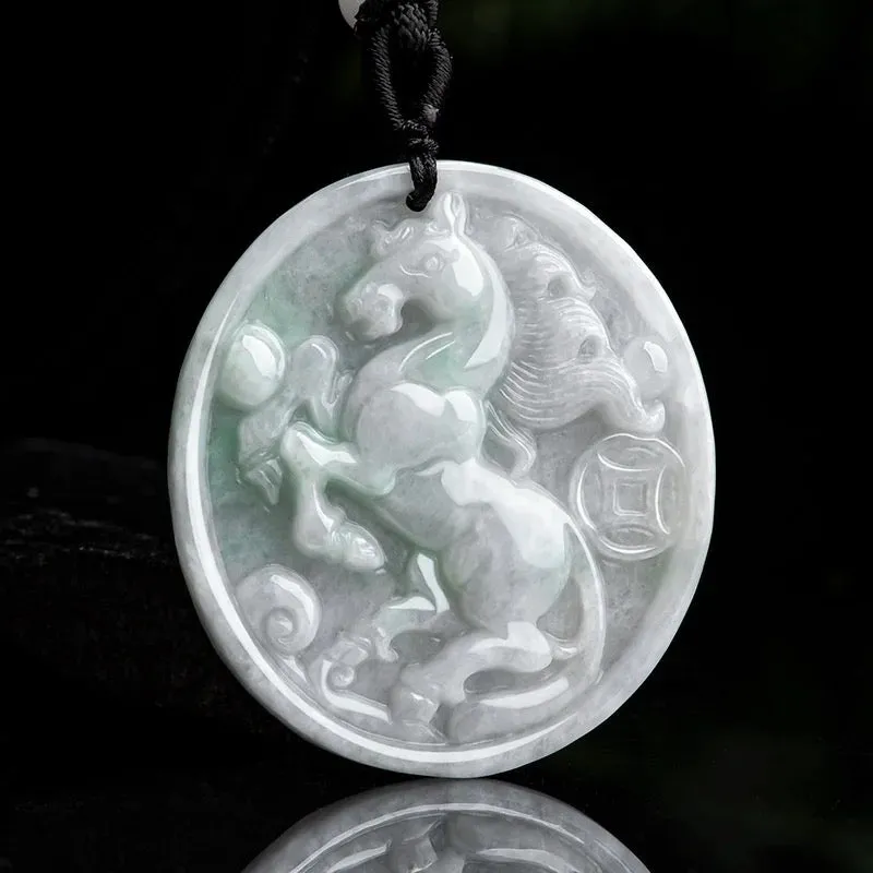 THE VAULT | Genuine Natural Myanmar Hand Carved Jadeite Zodiac Necklace