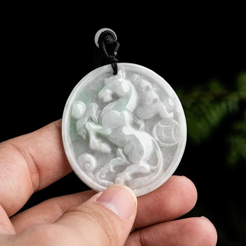 THE VAULT | Genuine Natural Myanmar Hand Carved Jadeite Zodiac Necklace