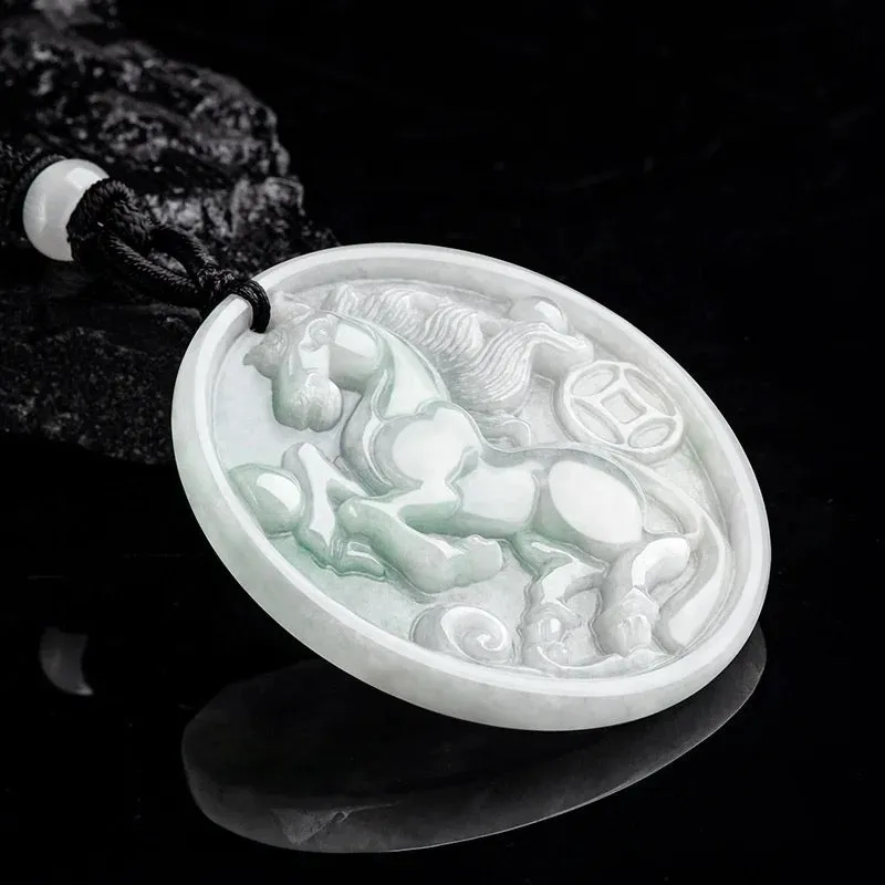 THE VAULT | Genuine Natural Myanmar Hand Carved Jadeite Zodiac Necklace