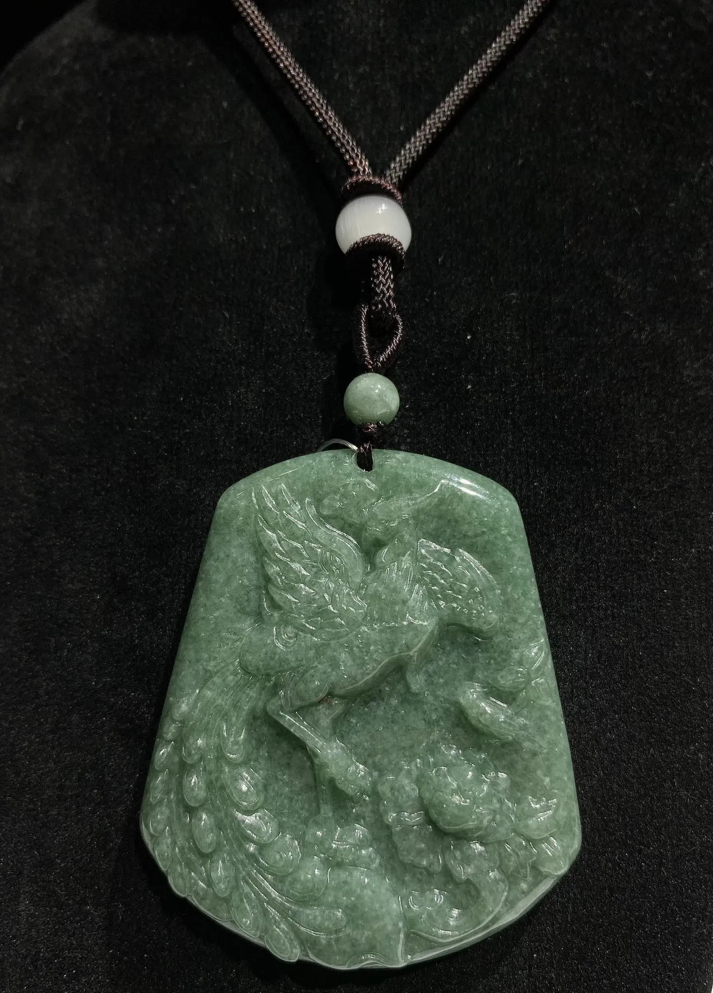 THE VAULT | Genuine  Natural Myanmar Jadeite Phoenix Necklace