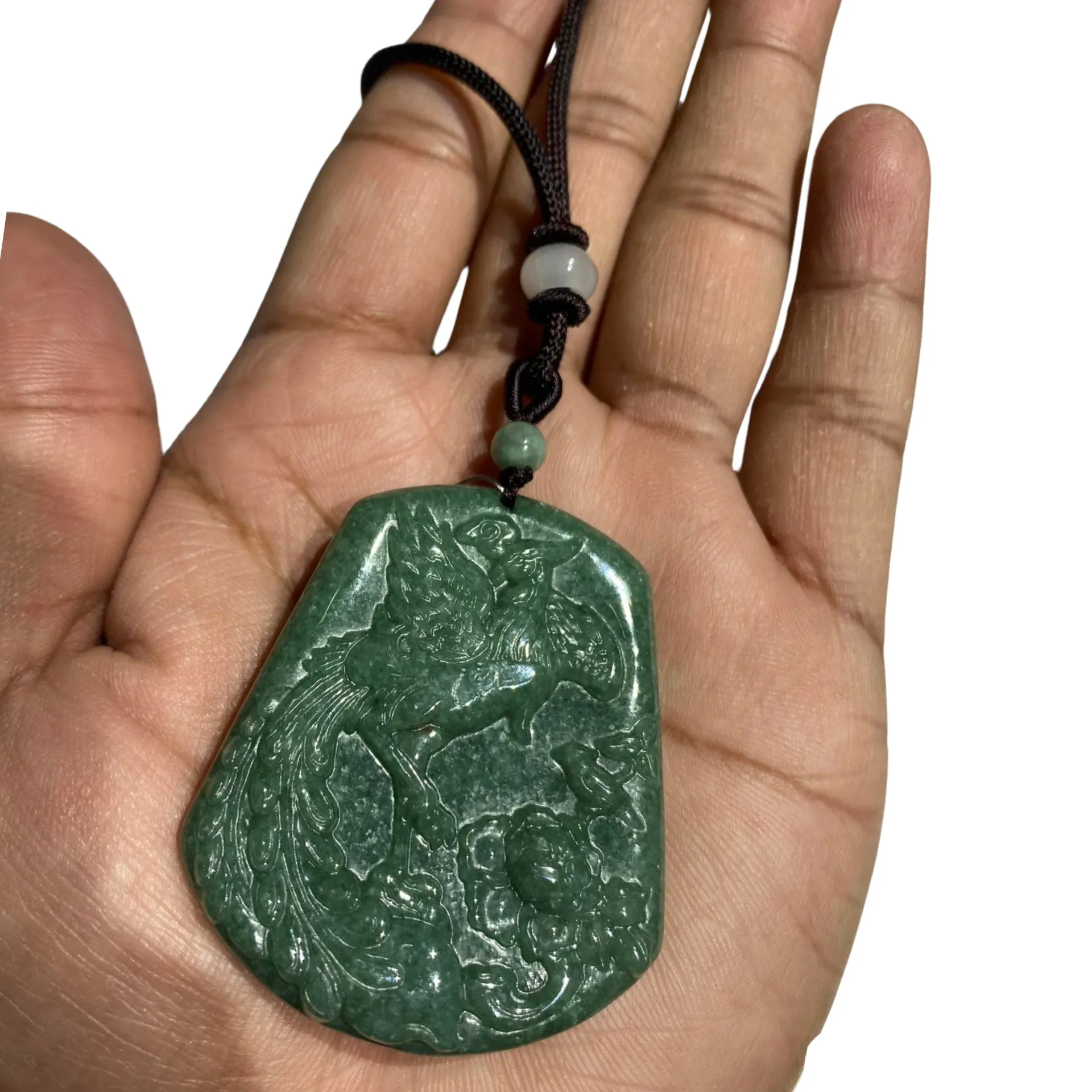 THE VAULT | Genuine  Natural Myanmar Jadeite Phoenix Necklace