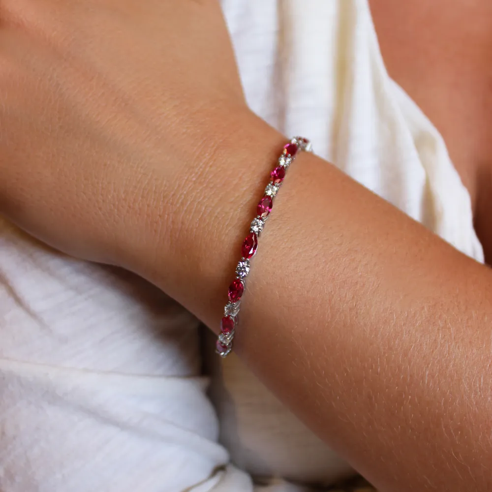 Tru-Ruby Cascade Bracelet