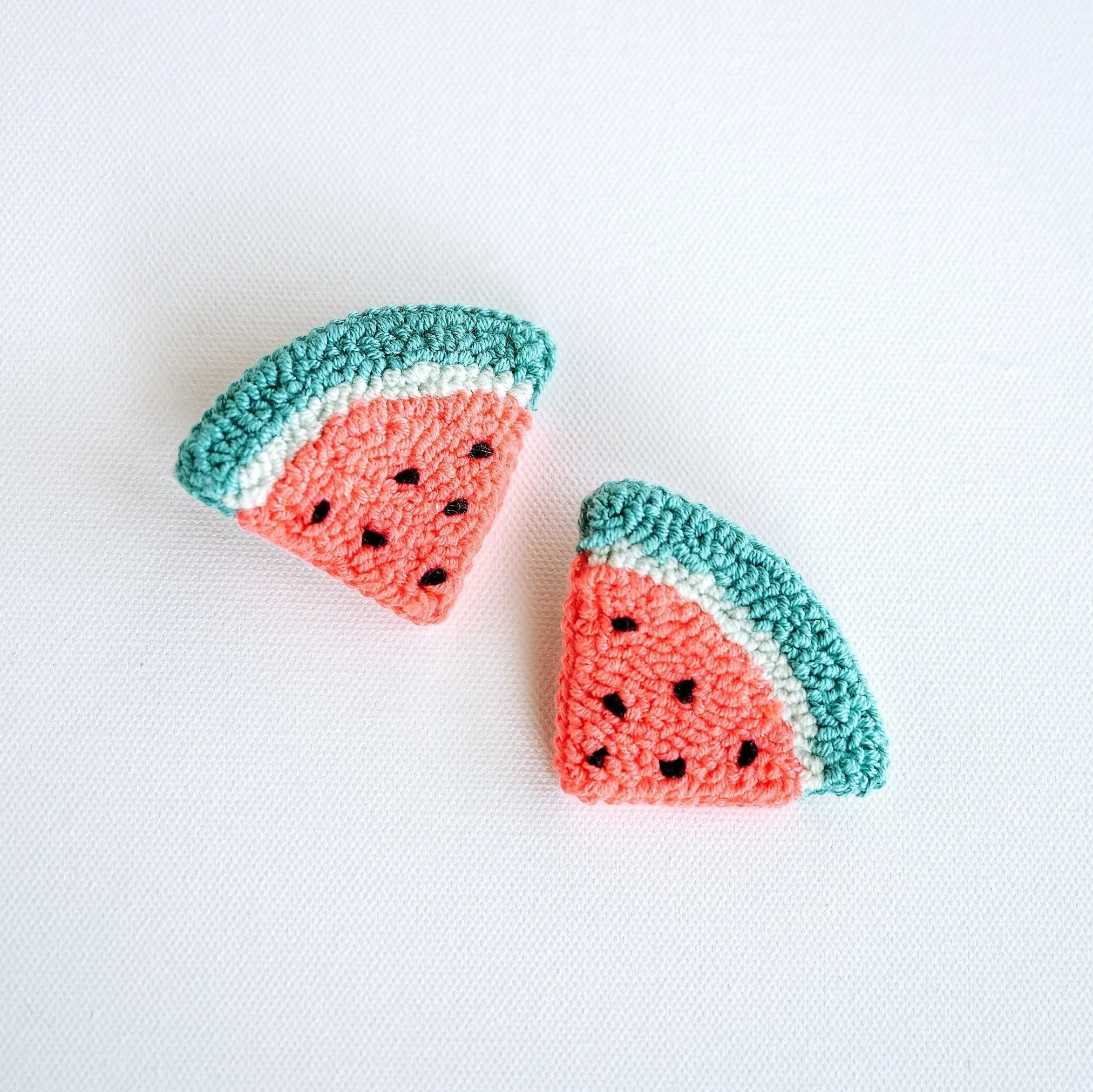 Watermelon Slice Hair Clips