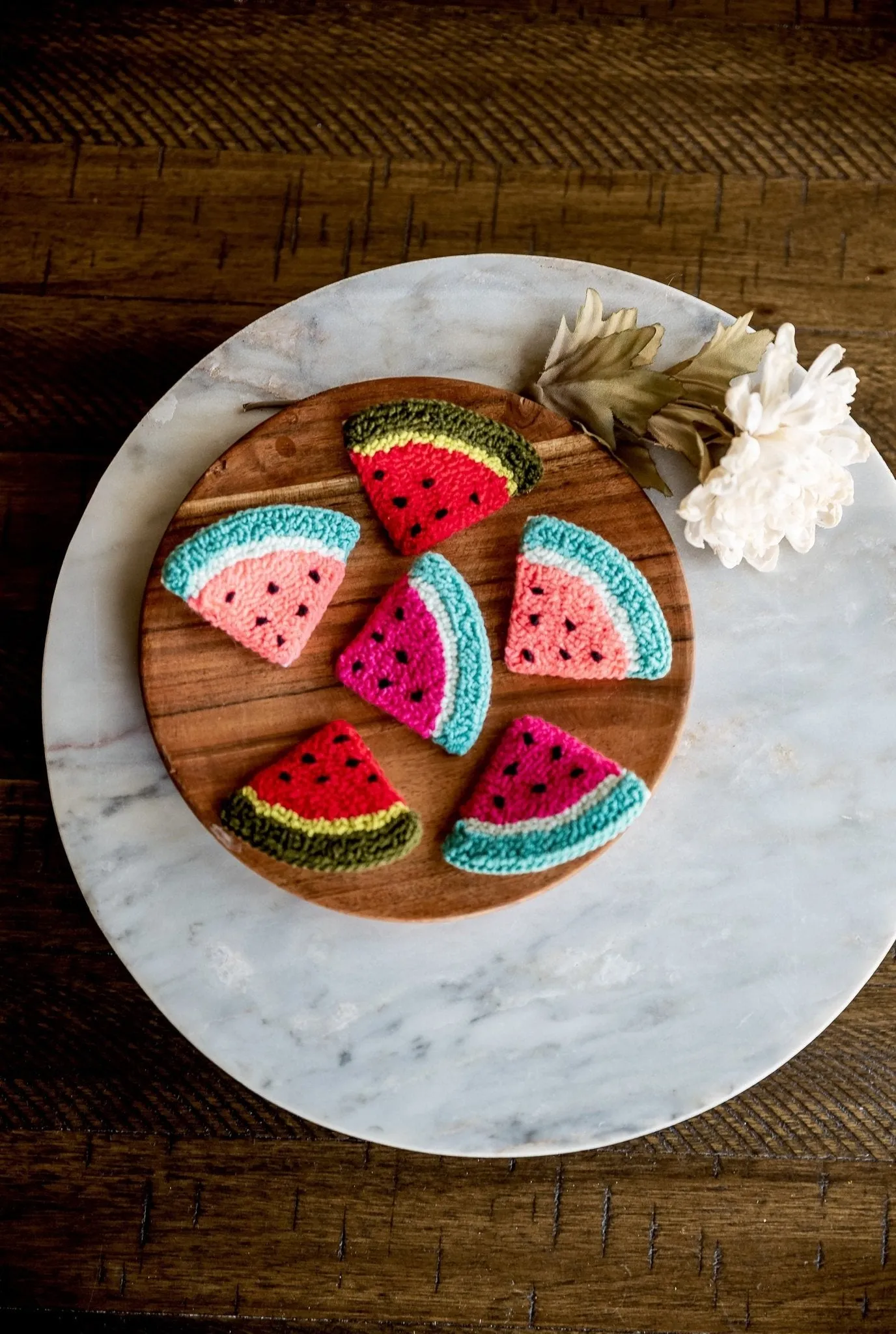 Watermelon Slice Hair Clips