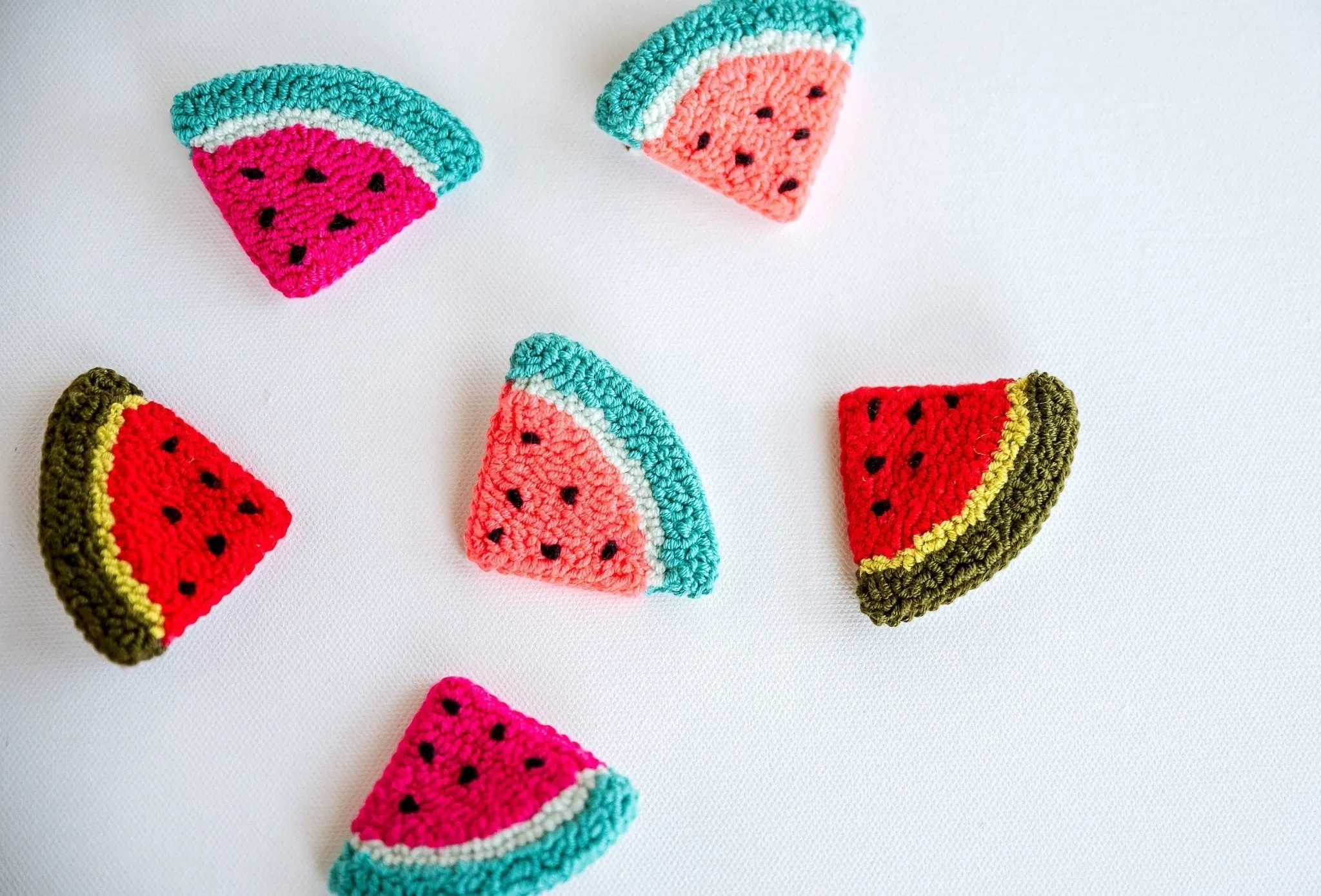 Watermelon Slice Hair Clips