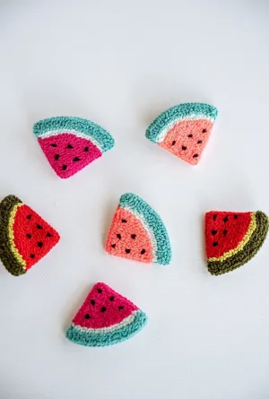 Watermelon Slice Hair Clips