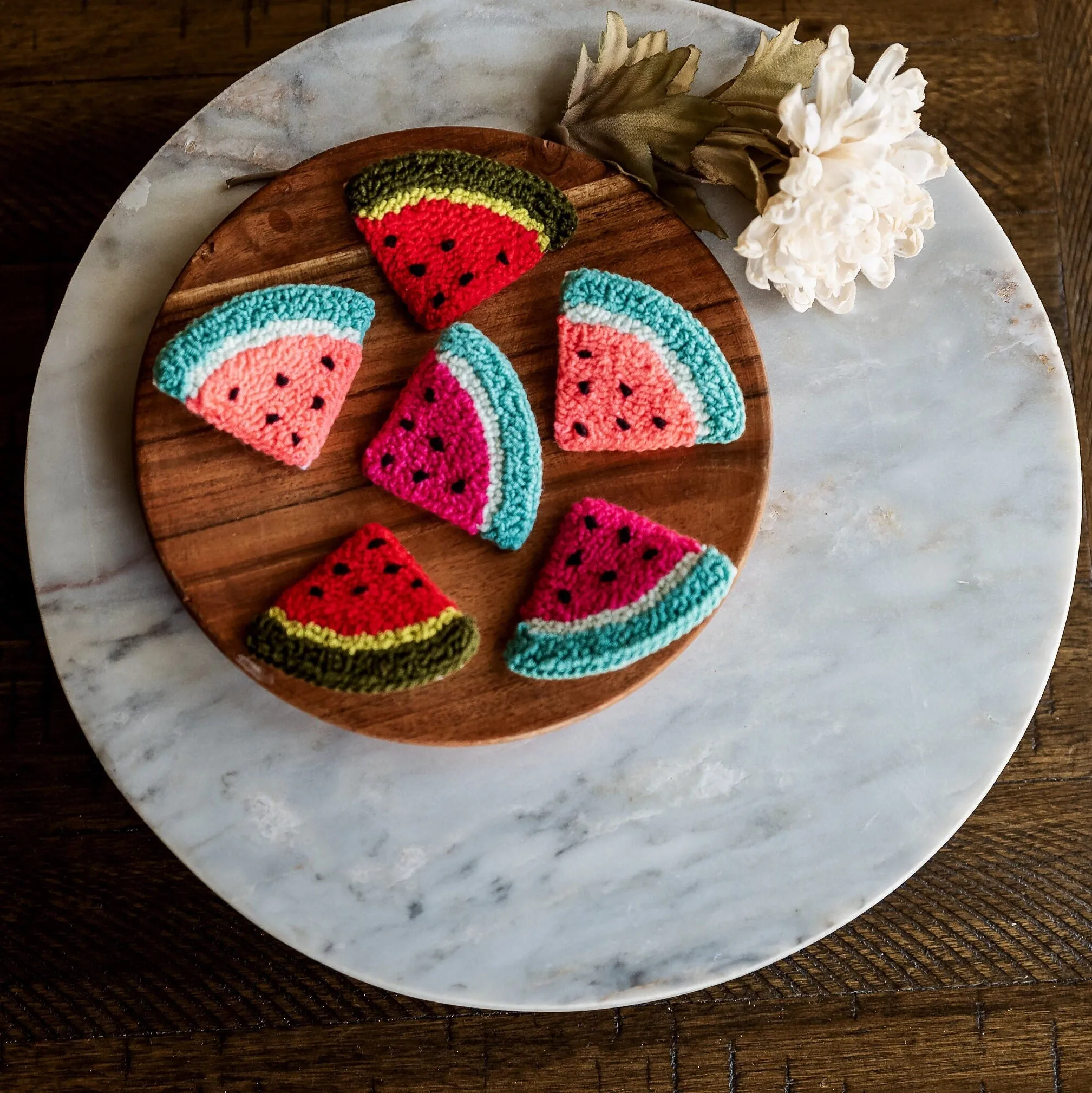 Watermelon Slice Hair Clips